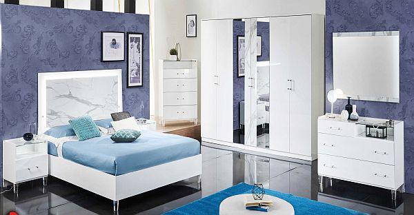 Cristal White Marble Bedroom