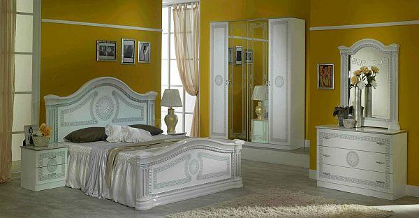 New Serena White-Silver Bedroom