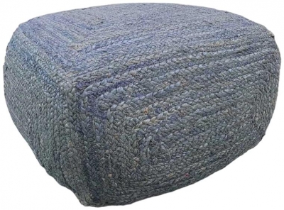 Product photograph of Grey Jute Pouffe - 50 X 50 X 30cm from Choice Furniture Superstore