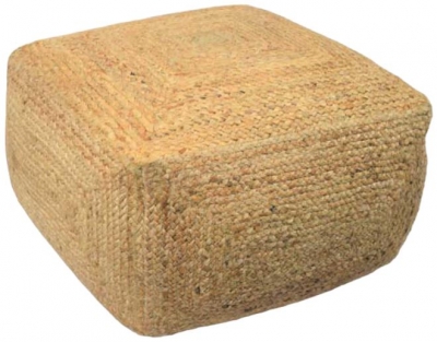 Product photograph of Natural Jute Pouffe - 50 X 50 X 30cm from Choice Furniture Superstore