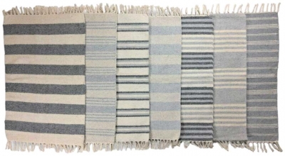 Assorted Grey Shades Recycled Cotton Rug 60 X 90cm Pack Of 40