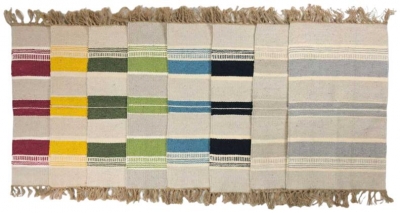 Assorted Jute And Cotton Stripe Rug 180 X 245cm Pack Of 4