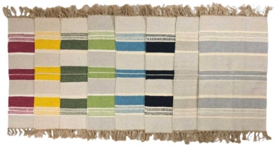 Assorted Jute And Cotton Stripe Rug 50 X 80cm Pack Of 40