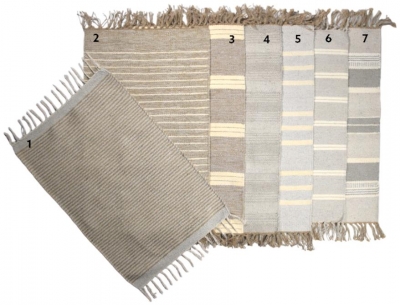 Assorted Natural Jute And Cotton Rug 120 X 180cm Pack Of 10