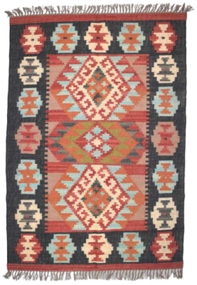 Product photograph of Kilim Extra Large Wool Rug - 140 X 200cm from Choice Furniture Superstore