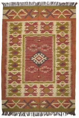 Product photograph of Kilim Large Wool And Jute Rug from Choice Furniture Superstore
