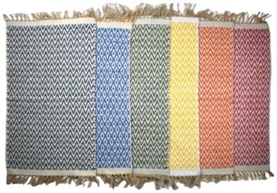 Lewes Chevron Diamond Jute And Cotton Rug 120 X 180cm Pack Of 7