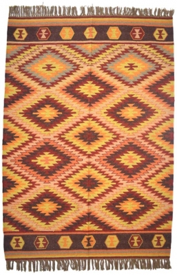 Multi Coloured Wool Punja Rugs