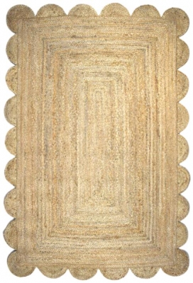 Natural Scallop Jute Rug 120 X 180cm Pack Of 5