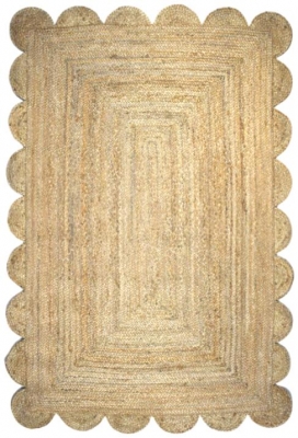 Natural Scallop Jute Rug 60 X 90cm Pack Of 20
