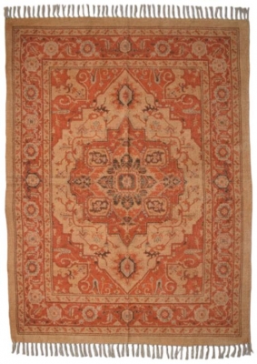 Product photograph of Rust Cotton Printed Rug - 120 X 180cm from Choice Furniture Superstore