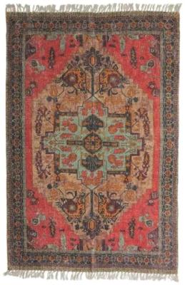 Rose Chenille Red Printed Rug 120cm X 180cm