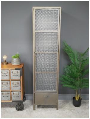 Product photograph of Dutch 1 Door 1 Drawer Metal Tall Storage Cabinet from Choice Furniture Superstore