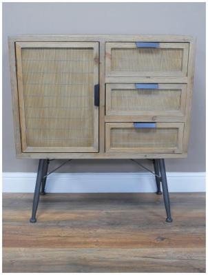 Product photograph of Dutch 1 Door 3 Drawer Small Storage Cabinet from Choice Furniture Superstore