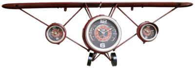 Product photograph of Dutch Aeroplane Clock With Shelf Set Of 2 from Choice Furniture Superstore