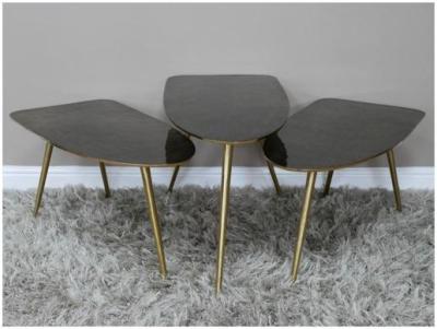 Product photograph of Dutch Aluminium Side Table Set Of 3 from Choice Furniture Superstore