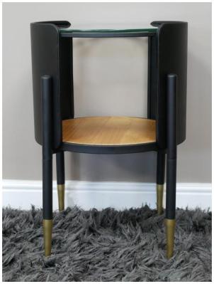 Product photograph of Dutch Black Round Side Table - 9373 from Choice Furniture Superstore