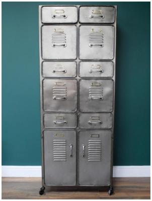 Product photograph of Dutch Industrial 2 Door Tall Cabinet from Choice Furniture Superstore