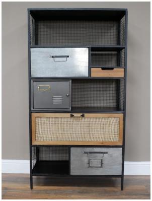 Product photograph of Dutch Industrial Black Metal Tall Cabinet from Choice Furniture Superstore