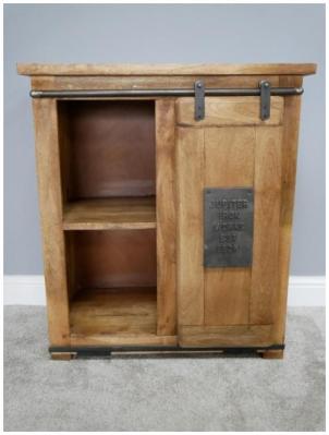 Product photograph of Dutch Industrial Mango Wood Cabinet - 8422 from Choice Furniture Superstore