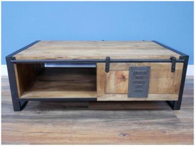 Product photograph of Dutch Industrial Mango Wood Coffee Table from Choice Furniture Superstore