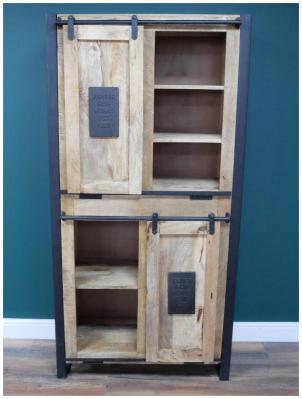 Product photograph of Dutch Industrial Mango Wood Large Cabinet from Choice Furniture Superstore