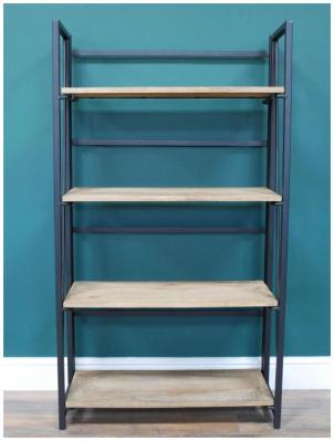 Image of Dutch Industrial Mango Wood and Iron Shelves