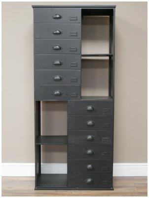 Product photograph of Dutch Industrial Metal Tall Storge Cabinet from Choice Furniture Superstore
