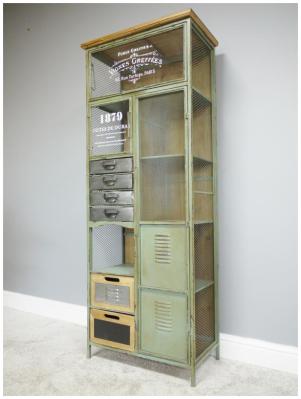 Dutch Industrial Tall Large Cabinet