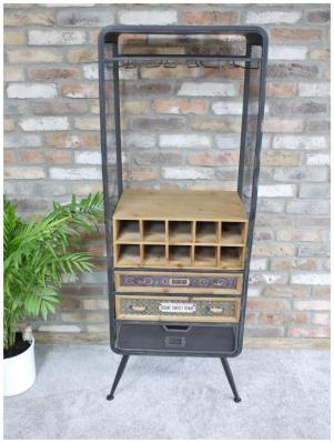 Product photograph of Dutch Industrial Wine Cabinet from Choice Furniture Superstore