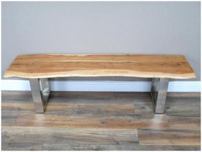 Product photograph of Dutch Live Edge Acacia Wood Bench from Choice Furniture Superstore