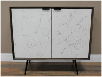 Product photograph of Dutch Marble Effect 2 Door Venice Storage Cabinet from Choice Furniture Superstore