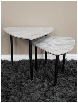 Product photograph of Dutch Marble Top Side Tables Set Of 2 from Choice Furniture Superstore