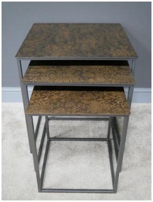 Product photograph of Dutch Metal Nest Of 3 Tables - 6656 from Choice Furniture Superstore