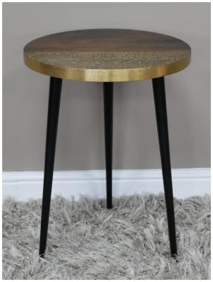 Product photograph of Dutch Metal Round Side Table - 8664 from Choice Furniture Superstore