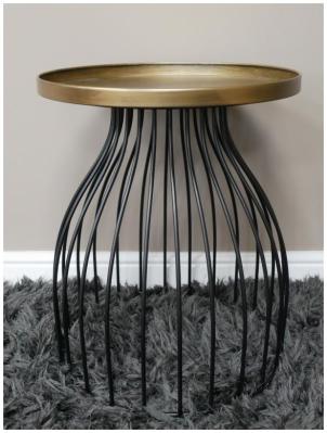 Product photograph of Dutch Metal Tray Round Side Table - 9274 from Choice Furniture Superstore