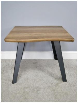 Product photograph of Dutch Wooden Edge Side Table - 6401 from Choice Furniture Superstore