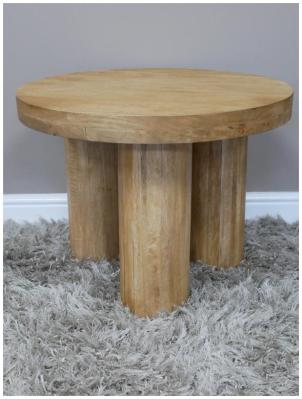 Product photograph of Dutch Wooden Round Side Table from Choice Furniture Superstore
