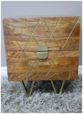 Product photograph of Dutch 2 Drawer Bedside Cabinet from Choice Furniture Superstore