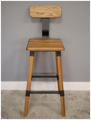 Product photograph of Dutch Elm Wood Bar Stool from Choice Furniture Superstore