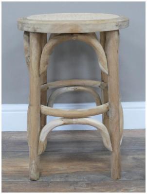 Product photograph of Dutch Rattan Round Small Stool from Choice Furniture Superstore