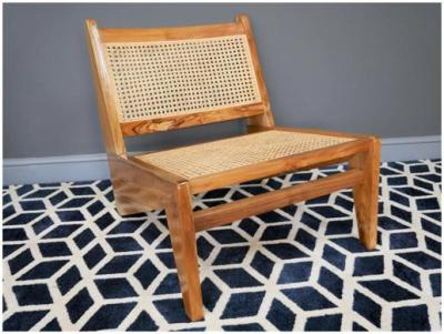 Product photograph of Dutch Teak Wood And Rattan Chair from Choice Furniture Superstore