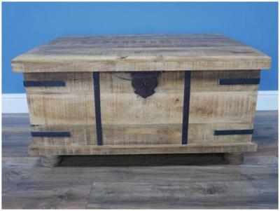 Product photograph of Dutch Trunk Mango Wood Storage Coffee Table from Choice Furniture Superstore