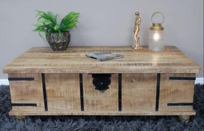 Product photograph of Dutch Large Trunk Mango Wood Storage Coffee Table from Choice Furniture Superstore