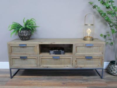 Product photograph of Dutch 5 Drawer Tv Cabinet from Choice Furniture Superstore