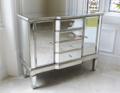 Product photograph of Dutch Mirrored 4 Drawer 2 Door Sideboard from Choice Furniture Superstore