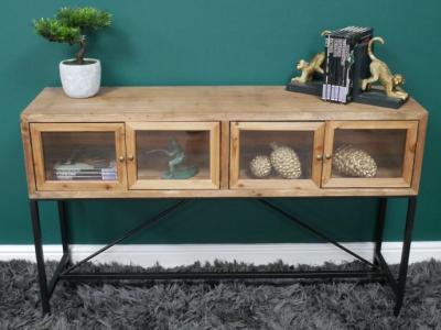 Product photograph of Dutch Wood And Metal 4 Door Medium Sideboard from Choice Furniture Superstore