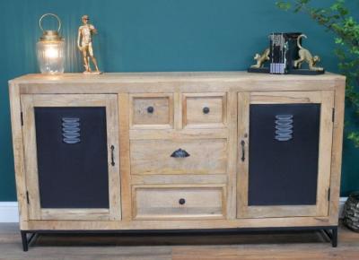 Product photograph of Dutch Mango Wood 4 Drawer 2 Door Large Sideboard from Choice Furniture Superstore