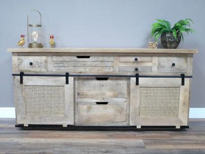 Product photograph of Dutch Rattan 7 Drawer 2 Door Large Sideboard from Choice Furniture Superstore