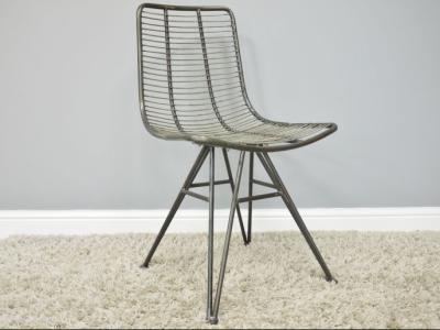 Product photograph of Dutch Black Metal Dining Chair Sold In Pairs - 4359 from Choice Furniture Superstore